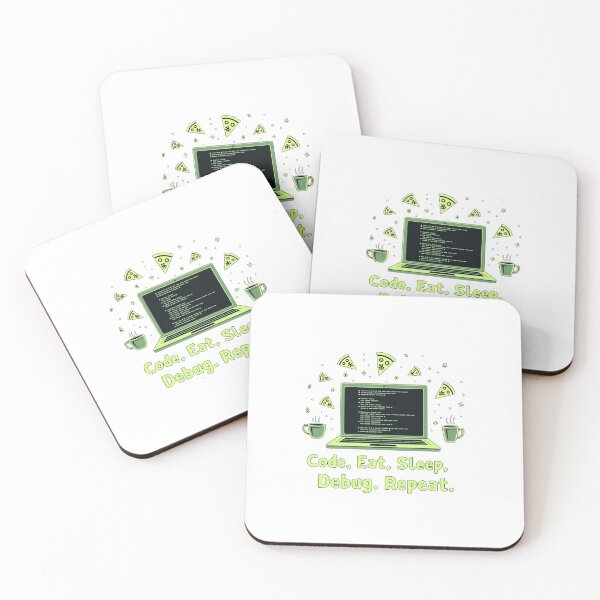 Item preview, Code Eat Sleep Debug Repeat – Funny Programmer Life Design designed and sold by Madustoks.