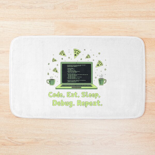 Item preview, Code Eat Sleep Debug Repeat – Funny Programmer Life Design designed and sold by Madustoks.