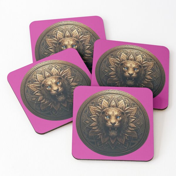 Item preview, ANCIENT BRONZE LION SHIELD (#CC3399) designed and sold by Marlon Oseguera.