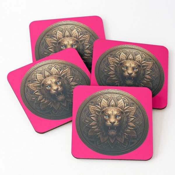 Item preview, ANCIENT BRONZE LION SHIELD (#FF0066) designed and sold by Marlon Oseguera.