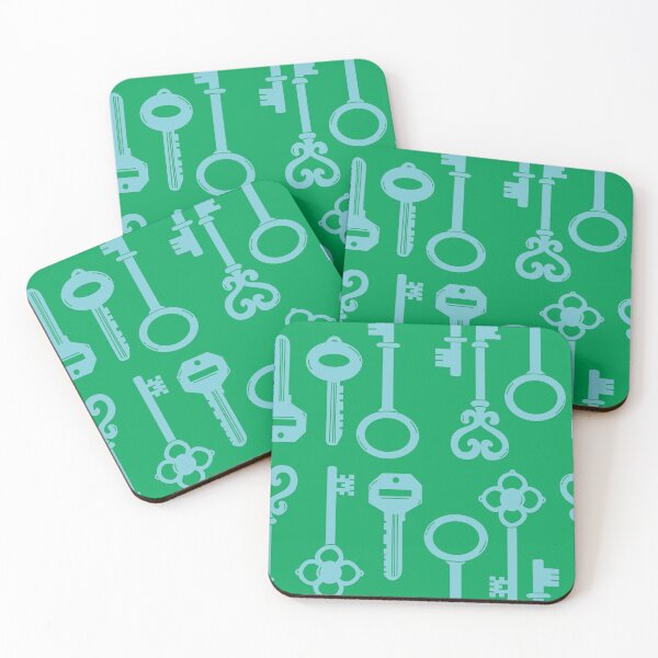 Item preview, Colorful design with blue keys and green background designed and sold by StudioPippinDesigns.
