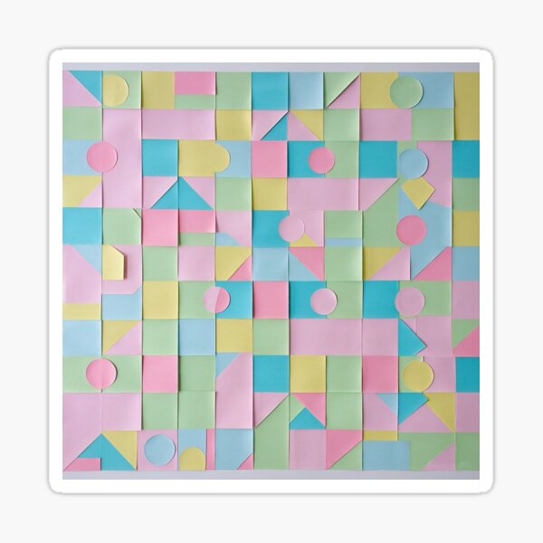 Pastel Leaf Pattern Sticker