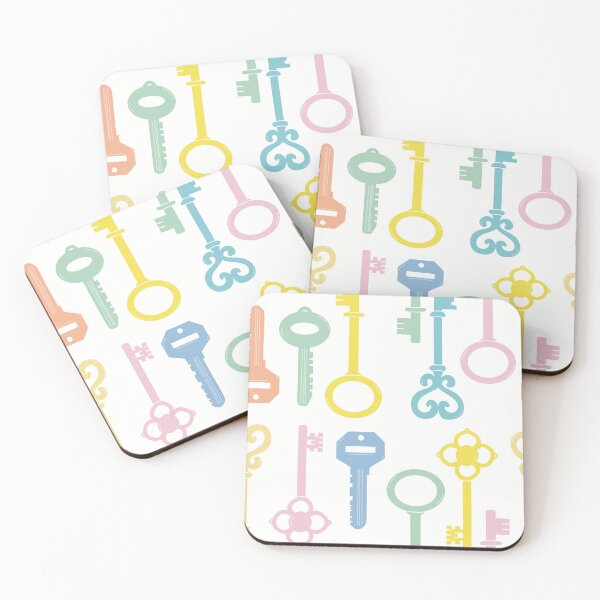 Item preview, Colorful design with pastel keys and white background designed and sold by StudioPippinDesigns.