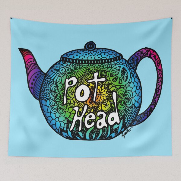 Item preview, Rainbow Tea Pot Head designed and sold by Julie Erin Designs.