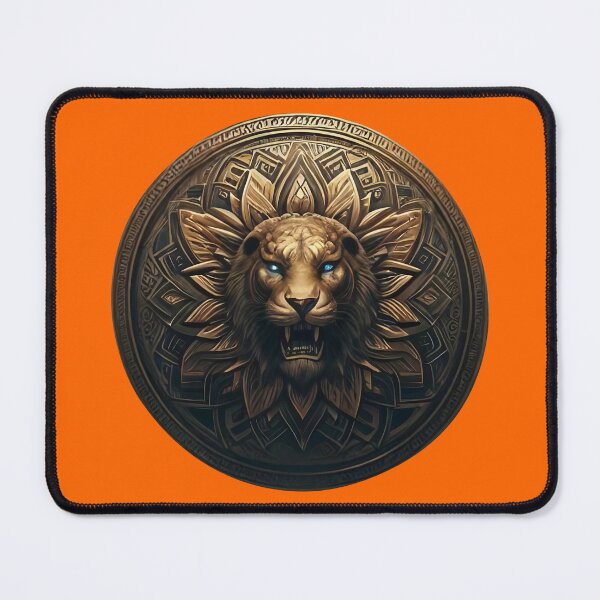 Item preview, ANCIENT BRONZE LION SHIELD (#FF6600) designed and sold by Marlon Oseguera.