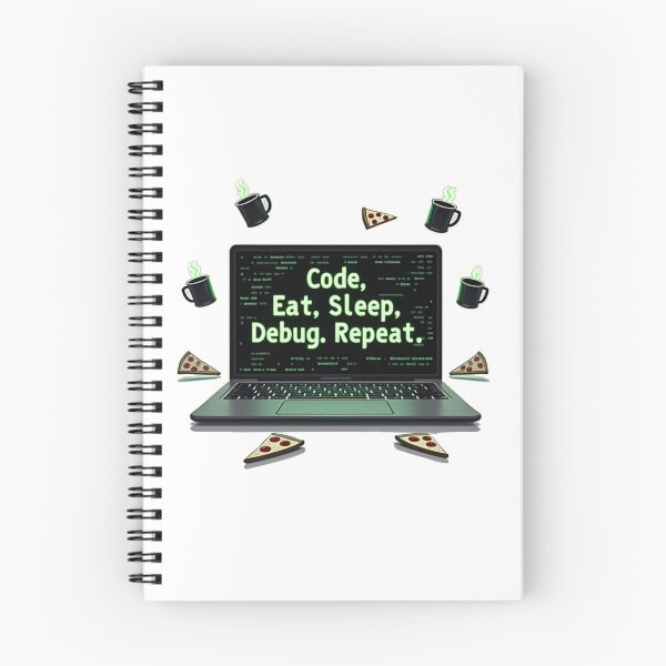 Item preview, Funny Coding Life – Eat Sleep Code Debug Repeat Design designed and sold by Madustoks.