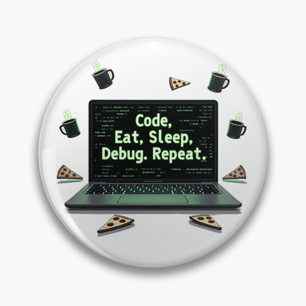 Artikelvorschau, Lustiges Programmierleben – Eat Sleep Code Debug Repeat Design entworfen und verkauft von Madustoks.