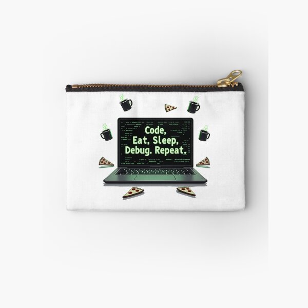 Item preview, Funny Coding Life – Eat Sleep Code Debug Repeat Design designed and sold by Madustoks.