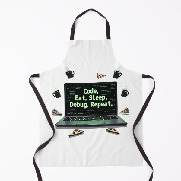 Artikelvorschau, Lustiges Programmierleben – Eat Sleep Code Debug Repeat Design entworfen und verkauft von Madustoks.