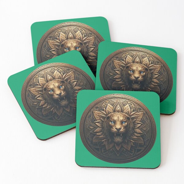 Item preview, ANCIENT BRONZE LION SHIELD (#003399) designed and sold by Marlon Oseguera.