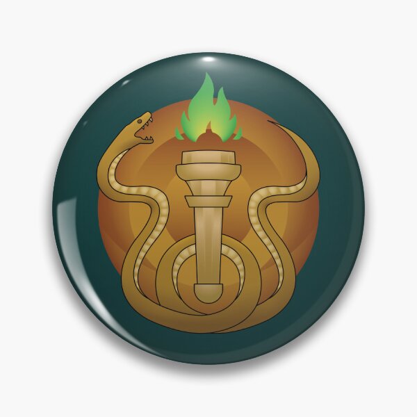 Item preview, Snake and Torch Emblem - Green Background designed and sold by HighwaterArt.