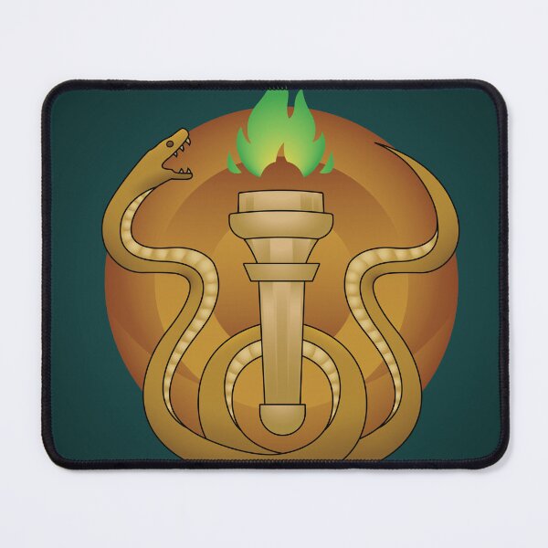 Item preview, Snake and Torch Emblem - Green Background designed and sold by HighwaterArt.