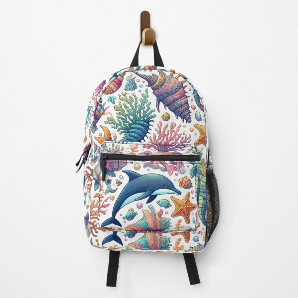 Item preview, Sea life pattern,colorful, white background designed and sold by Crisverona.