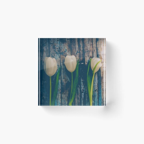 Item preview, Three Tulips Against Rustic Background designed and sold by CountyKent.