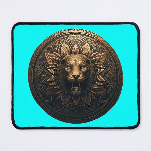 Item preview, ANCIENT BRONZE LION SHIELD (#00FFFF) designed and sold by Marlon Oseguera.