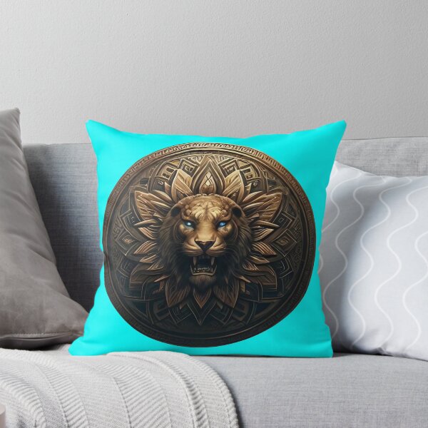 Item preview, ANCIENT BRONZE LION SHIELD (#00FFFF) designed and sold by Marlon Oseguera.