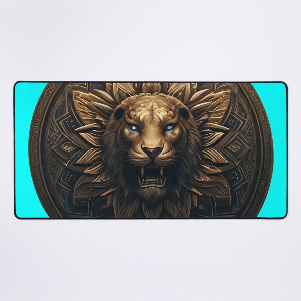 Item preview, ANCIENT BRONZE LION SHIELD (#00FFFF) designed and sold by Marlon Oseguera.
