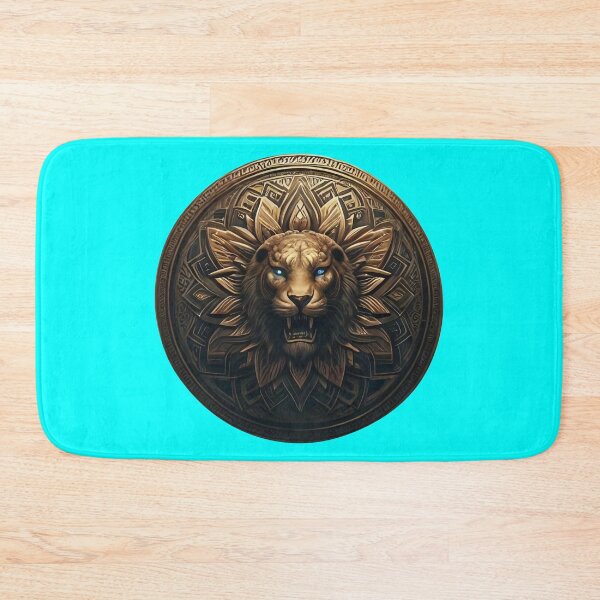 Item preview, ANCIENT BRONZE LION SHIELD (#00FFFF) designed and sold by Marlon Oseguera.