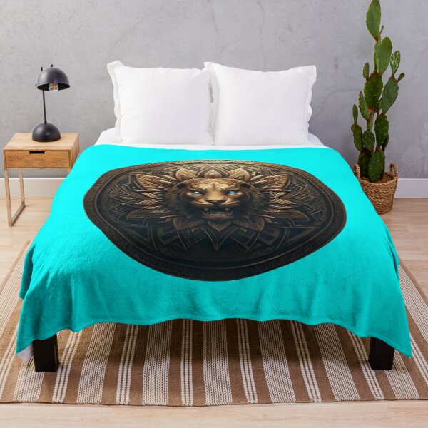 Item preview, ANCIENT BRONZE LION SHIELD (#00FFFF) designed and sold by Marlon Oseguera.