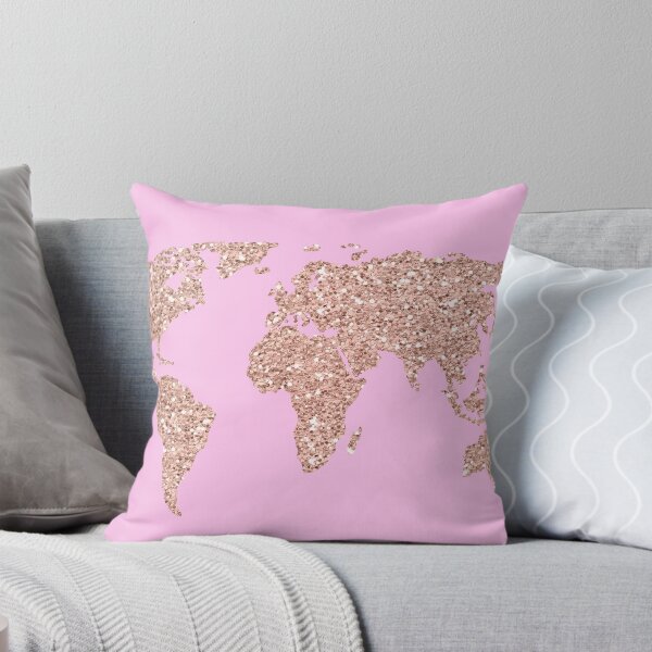 Item preview, Pink World Map designed and sold by Julie Erin Designs.