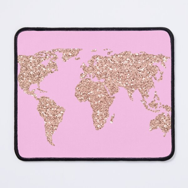 Item preview, Pink World Map designed and sold by Julie Erin Designs.