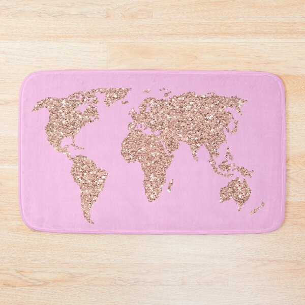 Item preview, Pink World Map designed and sold by Julie Erin Designs.