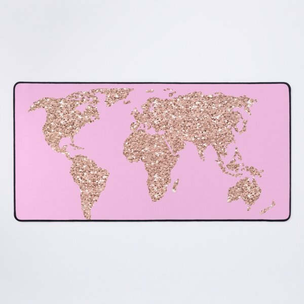 Item preview, Pink World Map designed and sold by Julie Erin Designs.