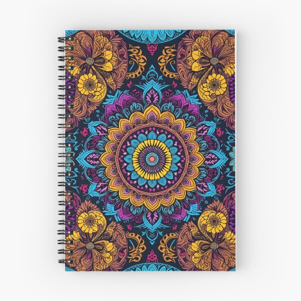 Aperçu de l'œuvre Art du mandala avec détails floraux créée et vendue par Good Vibes .
