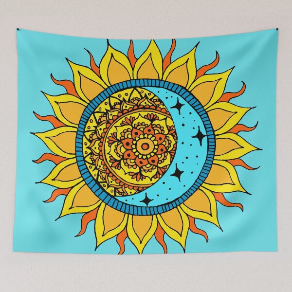 Item preview, Sun and Moon Mandala designed and sold by Julie Erin Designs.