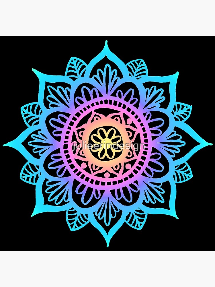 Pastell Regenbogen ästhetisches Mandala Galeriedruck