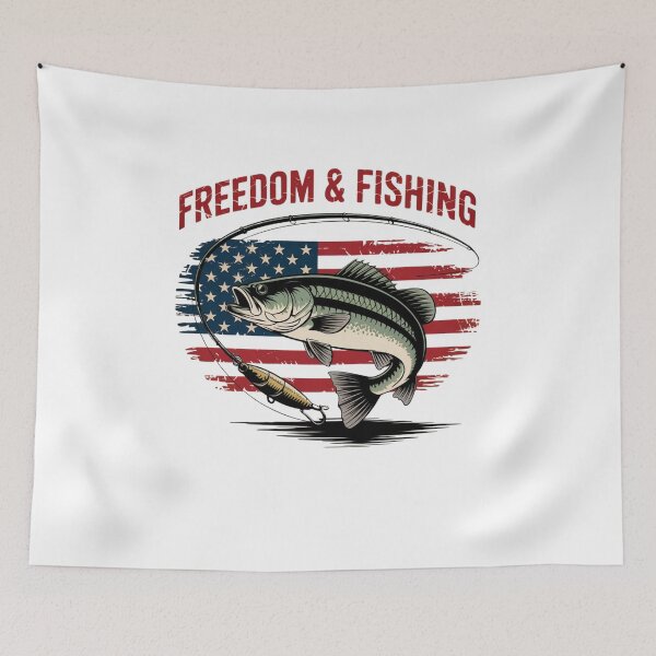 Item preview, American Flag Fishing Design  designed and sold by Mateusz Majcherek.