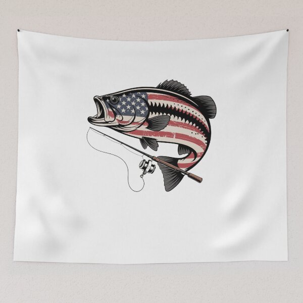 Item preview, American Flag Fishing Design  designed and sold by Mateusz Majcherek.