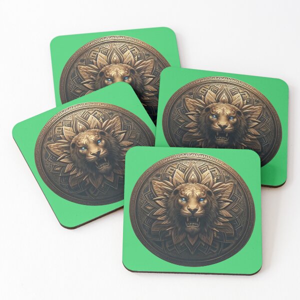 Item preview, ANCIENT BRONZE LION SHIELD (#33CC66) designed and sold by Marlon Oseguera.
