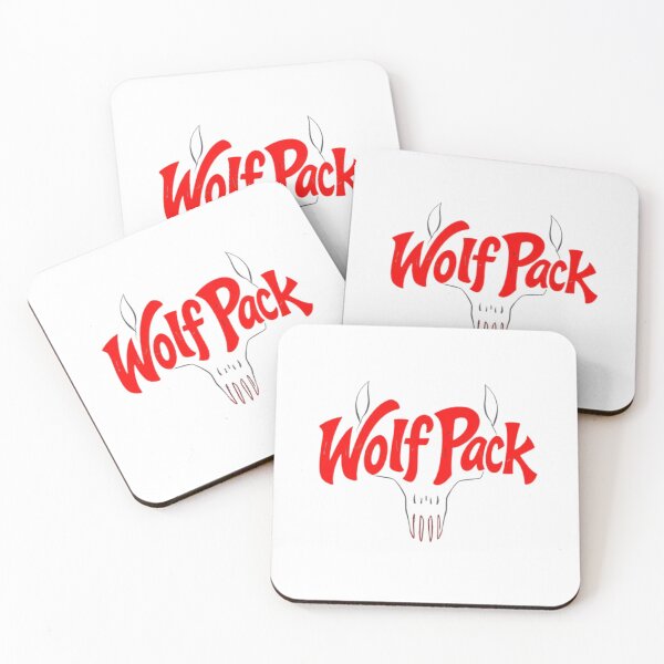 Item preview, Wolf Pack Skull Typography – Bold Red Text Skull on Black Background designed and sold by StooreYs.