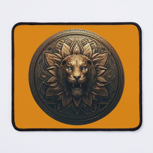 Item preview, ANCIENT BRONZE LION SHIELD (#DE7D08) designed and sold by Marlon Oseguera.