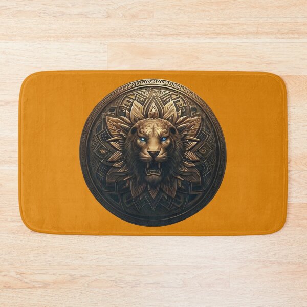 Item preview, ANCIENT BRONZE LION SHIELD (#DE7D08) designed and sold by Marlon Oseguera.