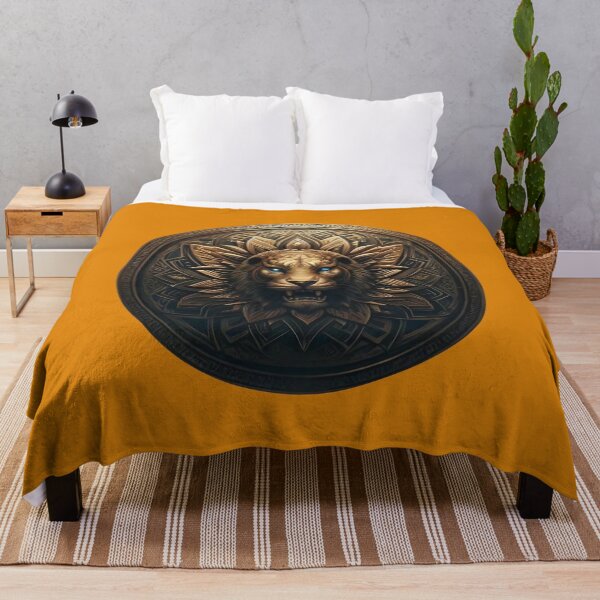 Item preview, ANCIENT BRONZE LION SHIELD (#DE7D08) designed and sold by Marlon Oseguera.