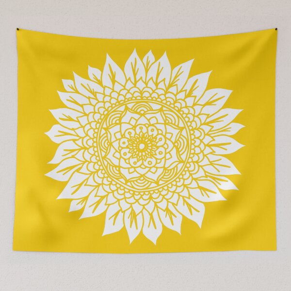 Item preview, Yellow Sunflower Mandala designed and sold by Julie Erin Designs.