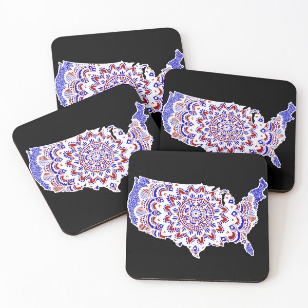 Item preview, Mandala Map of the U.S.A. designed and sold by Julie Erin Designs.