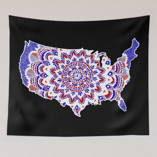Item preview, Mandala Map of the U.S.A. designed and sold by Julie Erin Designs.