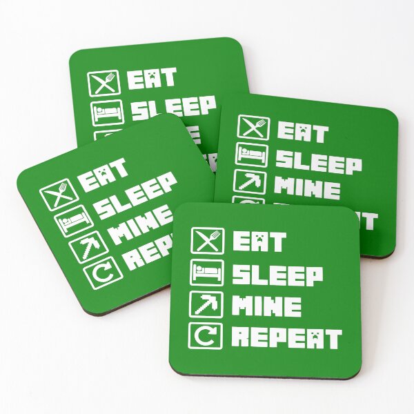 Item preview, Eat Sleep Mine Repeat 2 designed and sold by catnolioo.