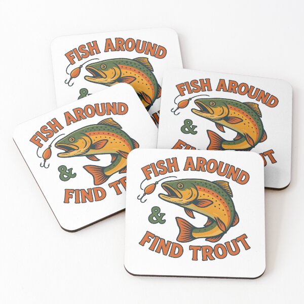 Item preview, Fish Around and Find Trout – Funny Vintage Trout Fishing Shirt for Outdoorsmen, Anglers & Fishermen Gift Idea designed and sold by DrawHandArt.