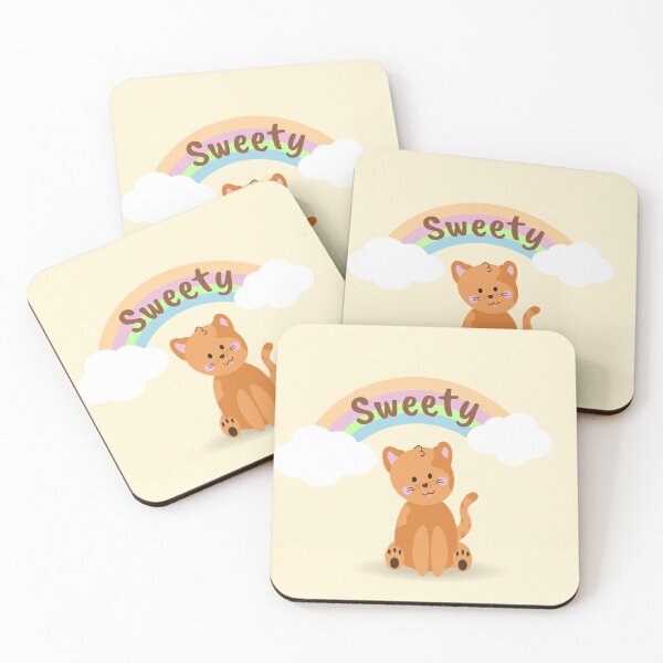 Item preview, Cute ginger sweet cat with a rainbow above his head designed and sold by Mayysha.