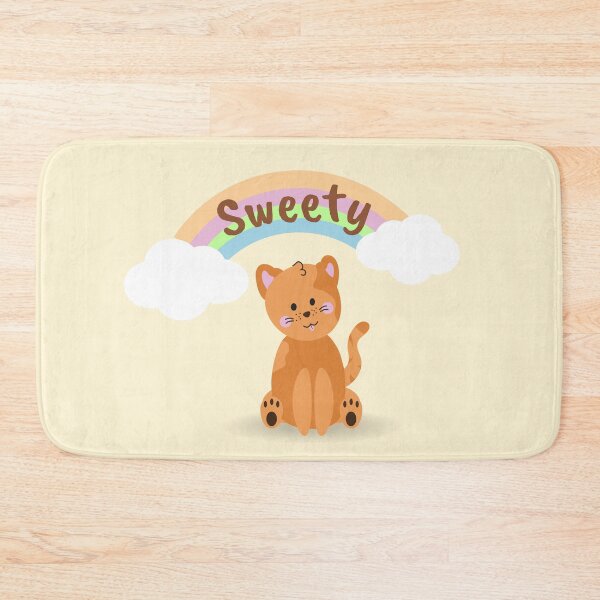 Item preview, Cute ginger sweet cat with a rainbow above his head designed and sold by Mayysha.