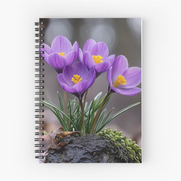 Item preview, Violet Jewels: A Crocus Quartet in Spring's Embrace designed and sold by bloorose.