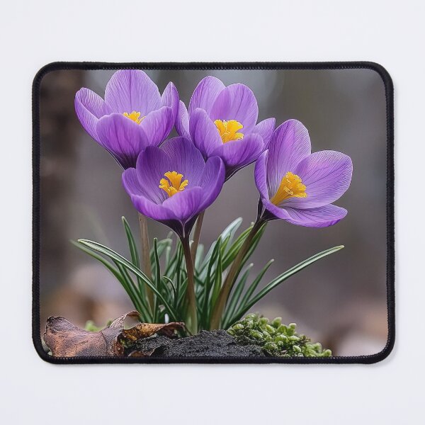 Item preview, Violet Jewels: A Crocus Quartet in Spring's Embrace designed and sold by bloorose.