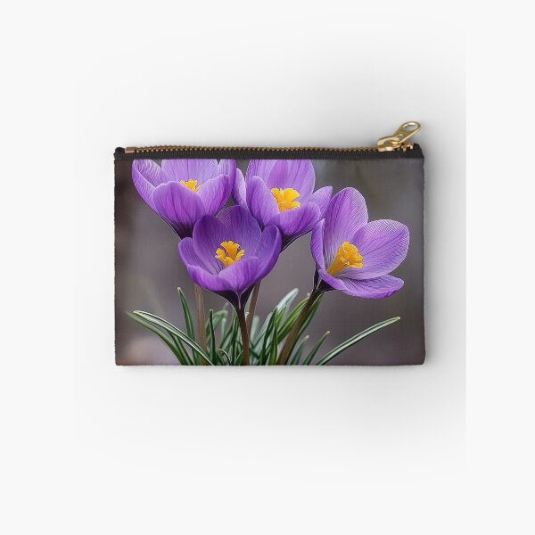 Item preview, Violet Jewels: A Crocus Quartet in Spring's Embrace designed and sold by bloorose.