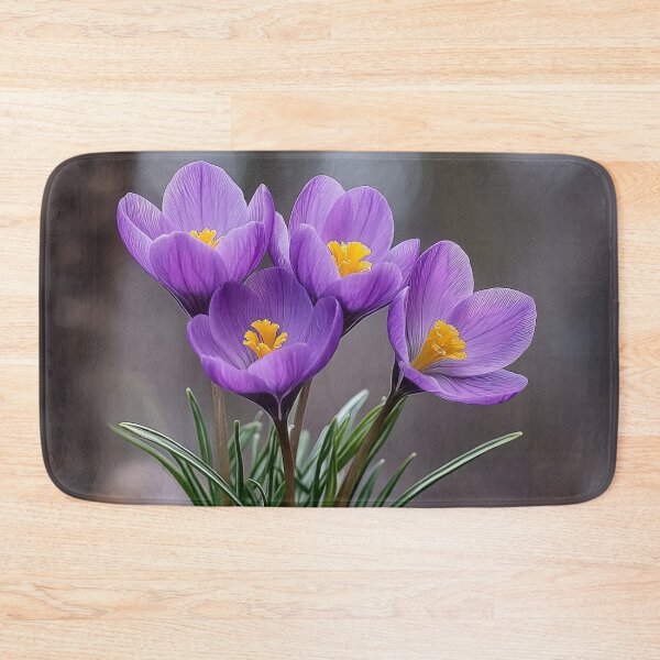 Item preview, Violet Jewels: A Crocus Quartet in Spring's Embrace designed and sold by bloorose.