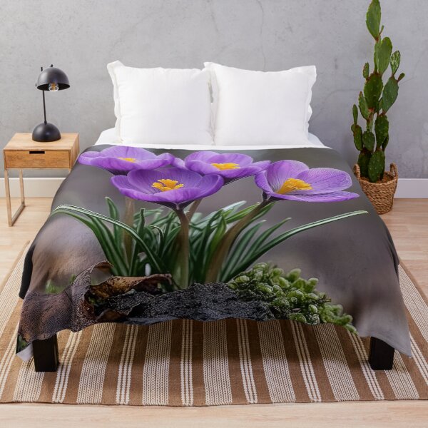 Item preview, Violet Jewels: A Crocus Quartet in Spring's Embrace designed and sold by bloorose.