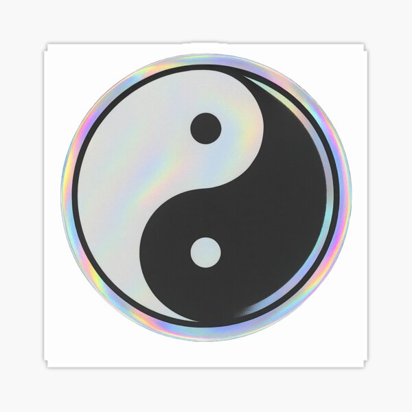 Item preview, Ying and Yang Sticker (Holo) designed and sold by 5dward.